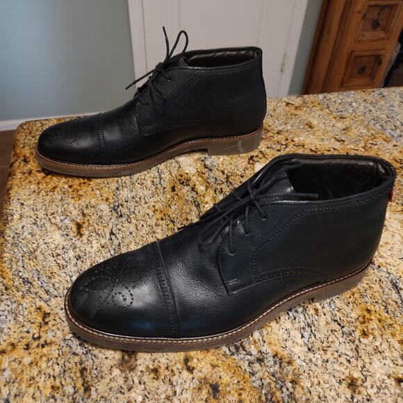Marc Joseph Black Leather Chukka Boots Size 11.5, Made in Brazil, LVL 015 - Picture 1 of 15